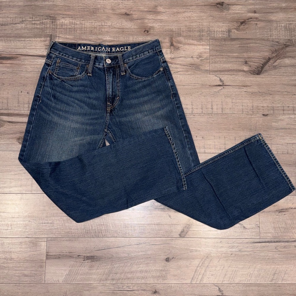 American Eagle Relaxed Jeans Men 29x30 Dark Wash Denim Classic Casual Y2K